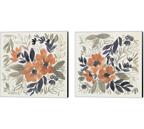 Sienna & Paynes Flowers 2 Piece Canvas Print Set by Jennifer Goldberger
