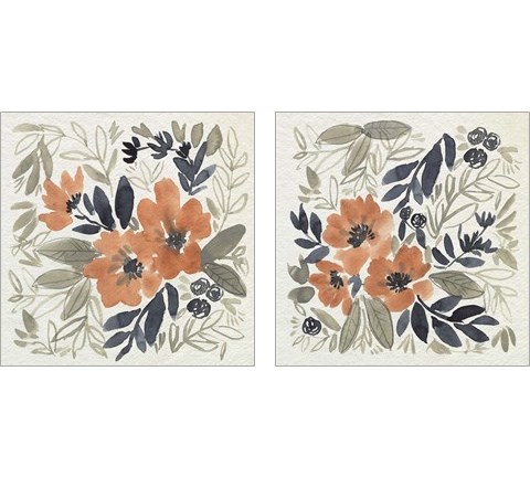 Sienna & Paynes Flowers 2 Piece Art Print Set by Jennifer Goldberger