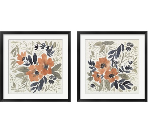 Sienna & Paynes Flowers 2 Piece Framed Art Print Set by Jennifer Goldberger
