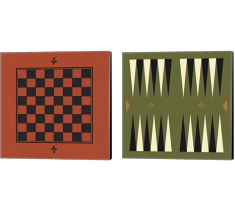 Game Boards 2 Piece Canvas Print Set by Jacob Green