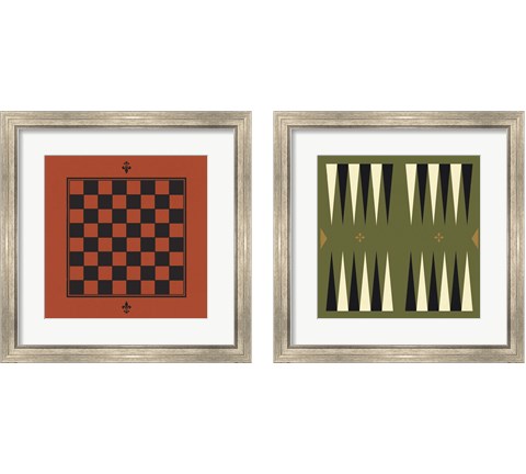 Game Boards 2 Piece Framed Art Print Set by Jacob Green