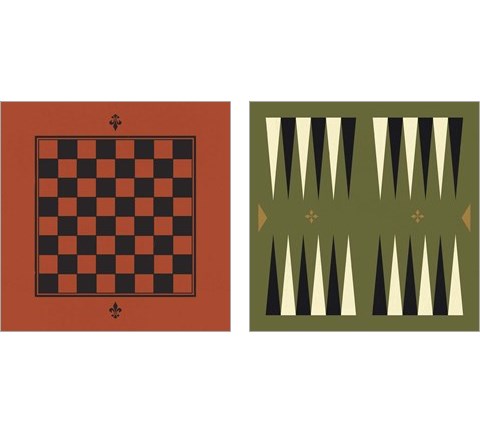 Game Boards 2 Piece Art Print Set by Jacob Green