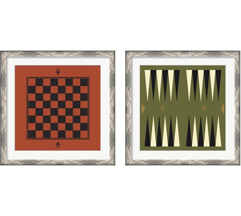 Game Boards 2 Piece Framed Art Print Set by Jacob Green