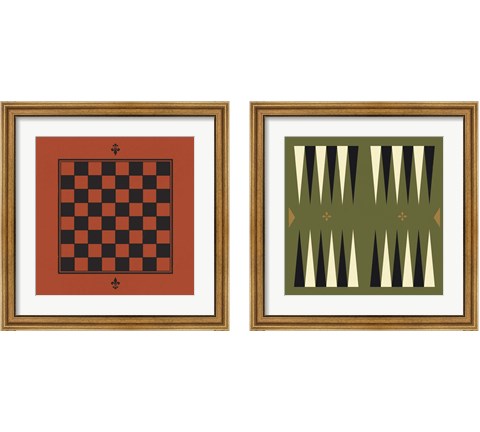Game Boards 2 Piece Framed Art Print Set by Jacob Green