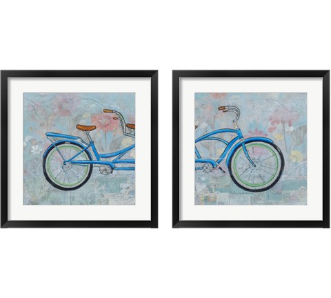 Bicycle Collage 2 Piece Framed Art Print Set by Sandra Iafrate