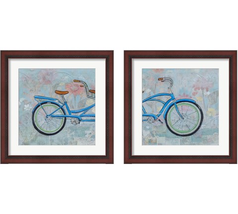 Bicycle Collage 2 Piece Framed Art Print Set by Sandra Iafrate