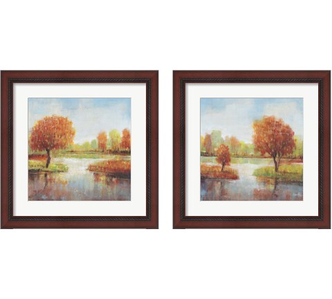 Lake Reflections 2 Piece Framed Art Print Set by Timothy O'Toole