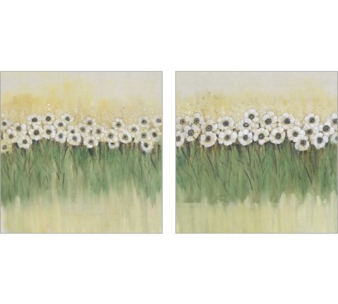 Rows of Flowers 2 Piece Art Print Set by Timothy O'Toole