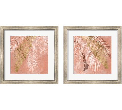 Golden Palms 2 Piece Framed Art Print Set by Jennifer Parker