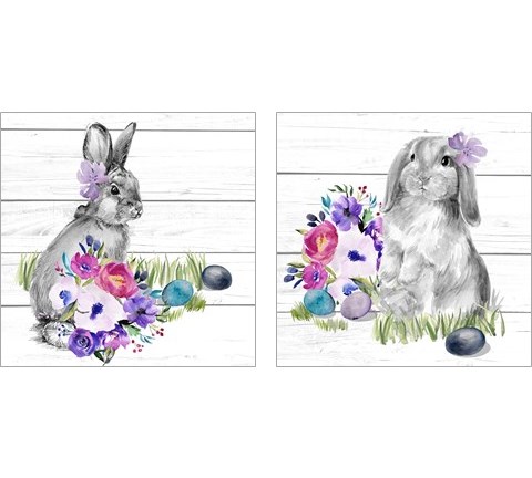 Bright Easter Bouquet 2 Piece Art Print Set by Jennifer Parker