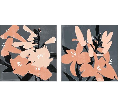Mod Lilies 2 Piece Art Print Set by Emma Scarvey