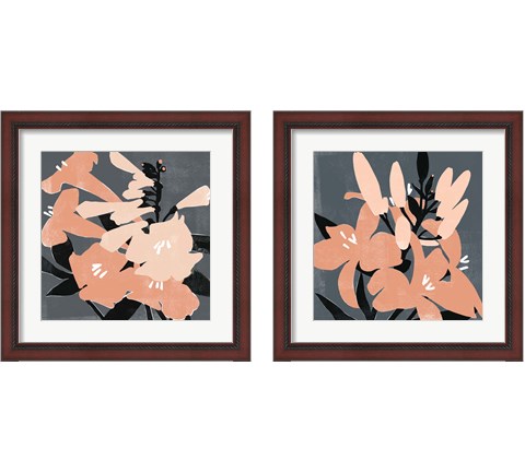 Mod Lilies 2 Piece Framed Art Print Set by Emma Scarvey