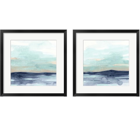 Ocean Morning Mist 2 Piece Framed Art Print Set by June Erica Vess