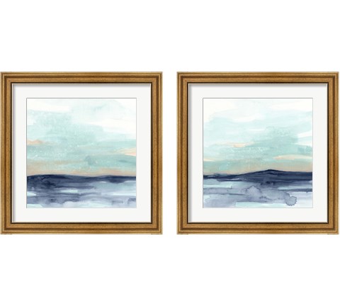 Ocean Morning Mist 2 Piece Framed Art Print Set by June Erica Vess