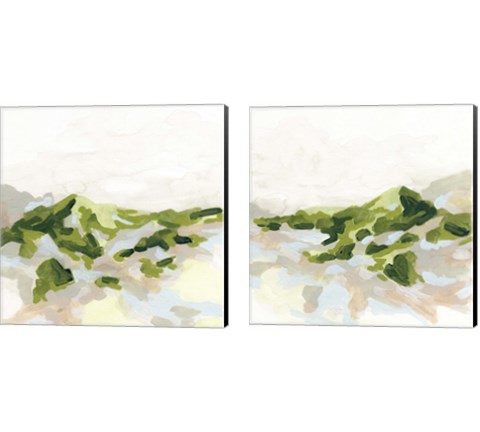 Emerald Hills 2 Piece Canvas Print Set by June Erica Vess