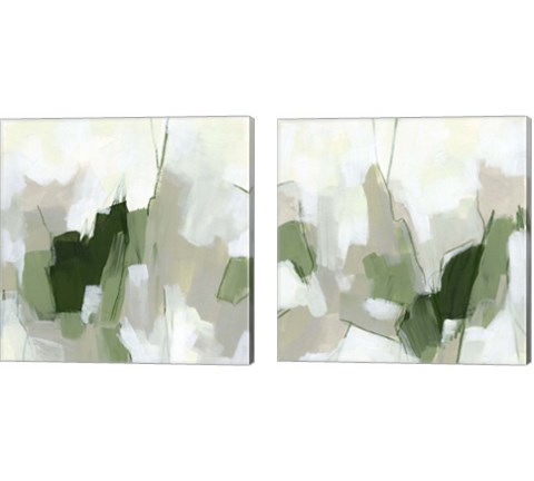 Emerald Fragment 2 Piece Canvas Print Set by June Erica Vess