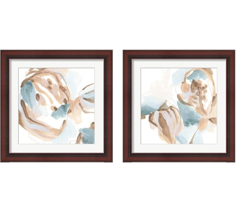 Abstracted Shells 2 Piece Framed Art Print Set by June Erica Vess