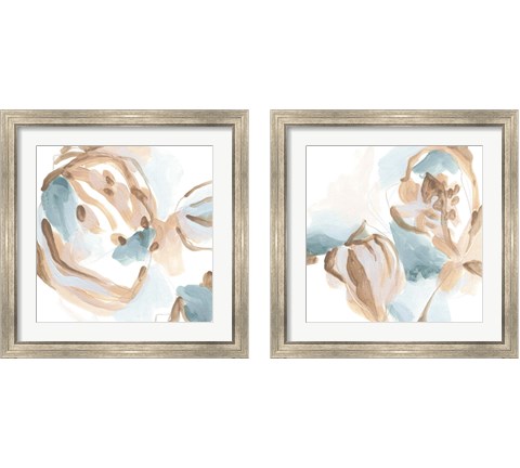 Abstracted Shells 2 Piece Framed Art Print Set by June Erica Vess