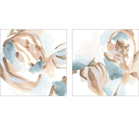 Abstracted Shells 2 Piece Art Print Set by June Erica Vess