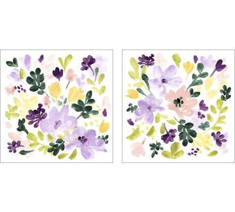 Lavender Meadow 2 Piece Art Print Set by June Erica Vess