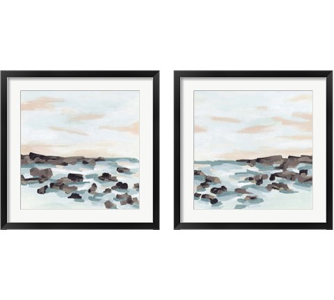 Coastal Shoals 2 Piece Framed Art Print Set by June Erica Vess