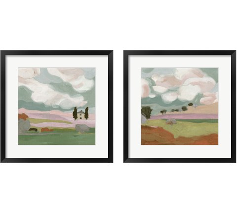 Violet Fields 2 Piece Framed Art Print Set by Melissa Wang