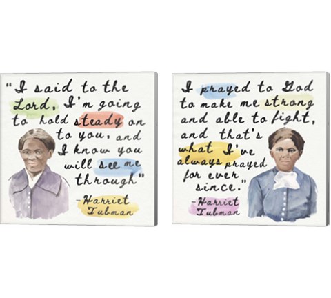 Harriet Tubman 2 Piece Canvas Print Set by Annie Warren