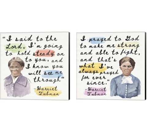 Harriet Tubman 2 Piece Canvas Print Set by Annie Warren