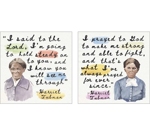 Harriet Tubman 2 Piece Art Print Set by Annie Warren