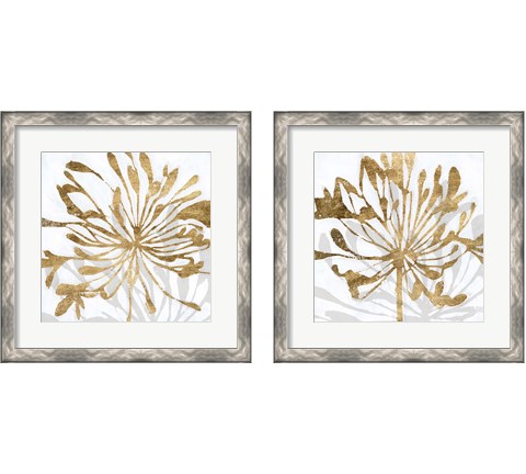 Golden Gilt Bloom 2 Piece Framed Art Print Set by Annie Warren