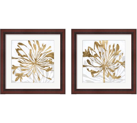 Golden Gilt Bloom 2 Piece Framed Art Print Set by Annie Warren