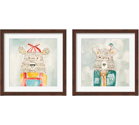 Lids Bear 2 Piece Framed Art Print Set by Natalie Timbrook