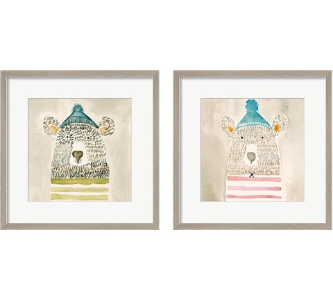 Lids Bear 2 Piece Framed Art Print Set by Natalie Timbrook