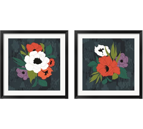 Bright Floral 2 Piece Framed Art Print Set by Lady Louise Designs