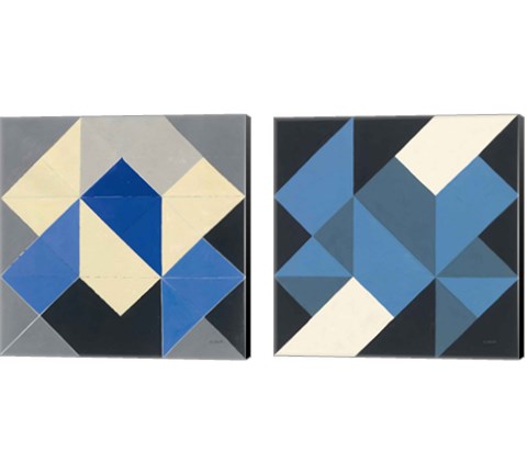 Triangles 2 Piece Canvas Print Set by Mike Schick