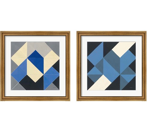 Triangles 2 Piece Framed Art Print Set by Mike Schick