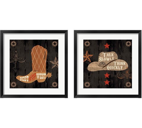 Saddle Up Icon 2 Piece Framed Art Print Set by Pela Studio