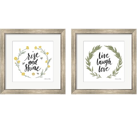 Happy to Bee Home Words 2 Piece Framed Art Print Set by Sara Zieve Miller