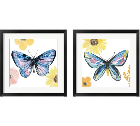 Beautiful Butterfly 2 Piece Framed Art Print Set by Sara Zieve Miller