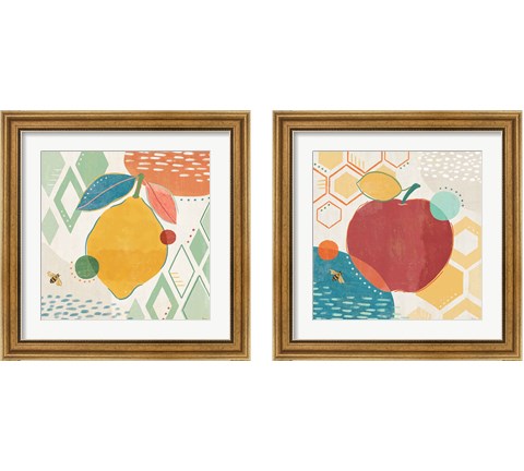 Fruit Frenzy 2 Piece Framed Art Print Set by Veronique Charron