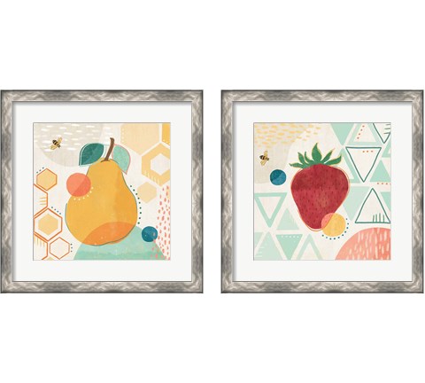 Fruit Frenzy 2 Piece Framed Art Print Set by Veronique Charron