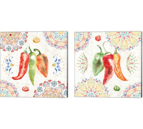 Sweet and Spicy 2 Piece Canvas Print Set by Dina June