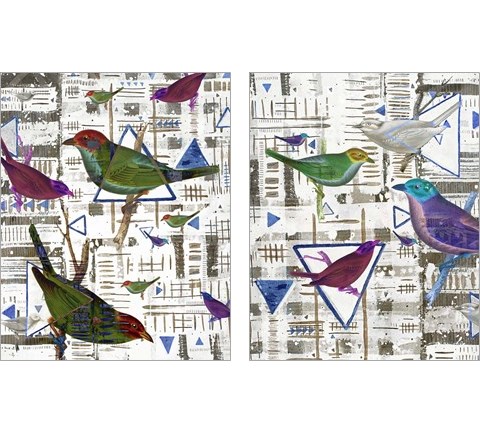 Bird Intersection 2 Piece Art Print Set by Lori Arbel