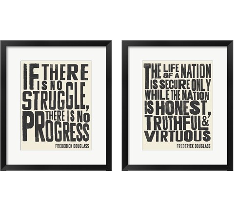Frederick Douglass Quote 2 Piece Framed Art Print Set by Victoria Barnes