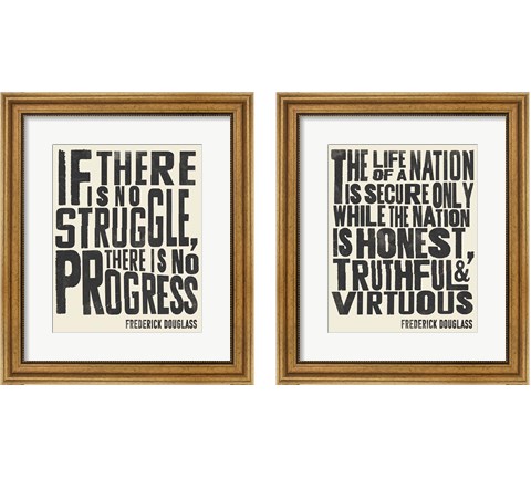 Frederick Douglass Quote 2 Piece Framed Art Print Set by Victoria Barnes