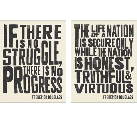 Frederick Douglass Quote 2 Piece Art Print Set by Victoria Barnes