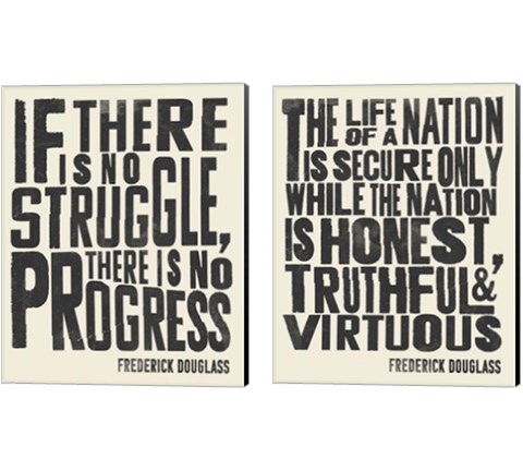 Frederick Douglass Quote 2 Piece Canvas Print Set by Victoria Barnes