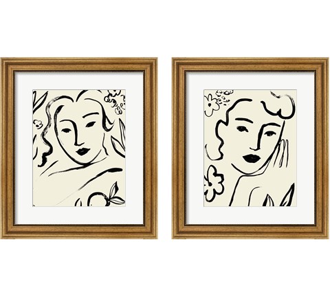 Matisse's Muse Portrait 2 Piece Framed Art Print Set by Victoria Barnes