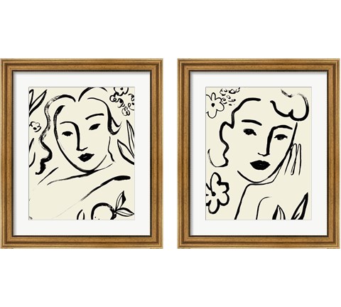 Matisse's Muse Portrait 2 Piece Framed Art Print Set by Victoria Barnes