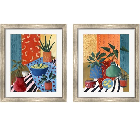 Colorful Tablescape 2 Piece Framed Art Print Set by Regina Moore